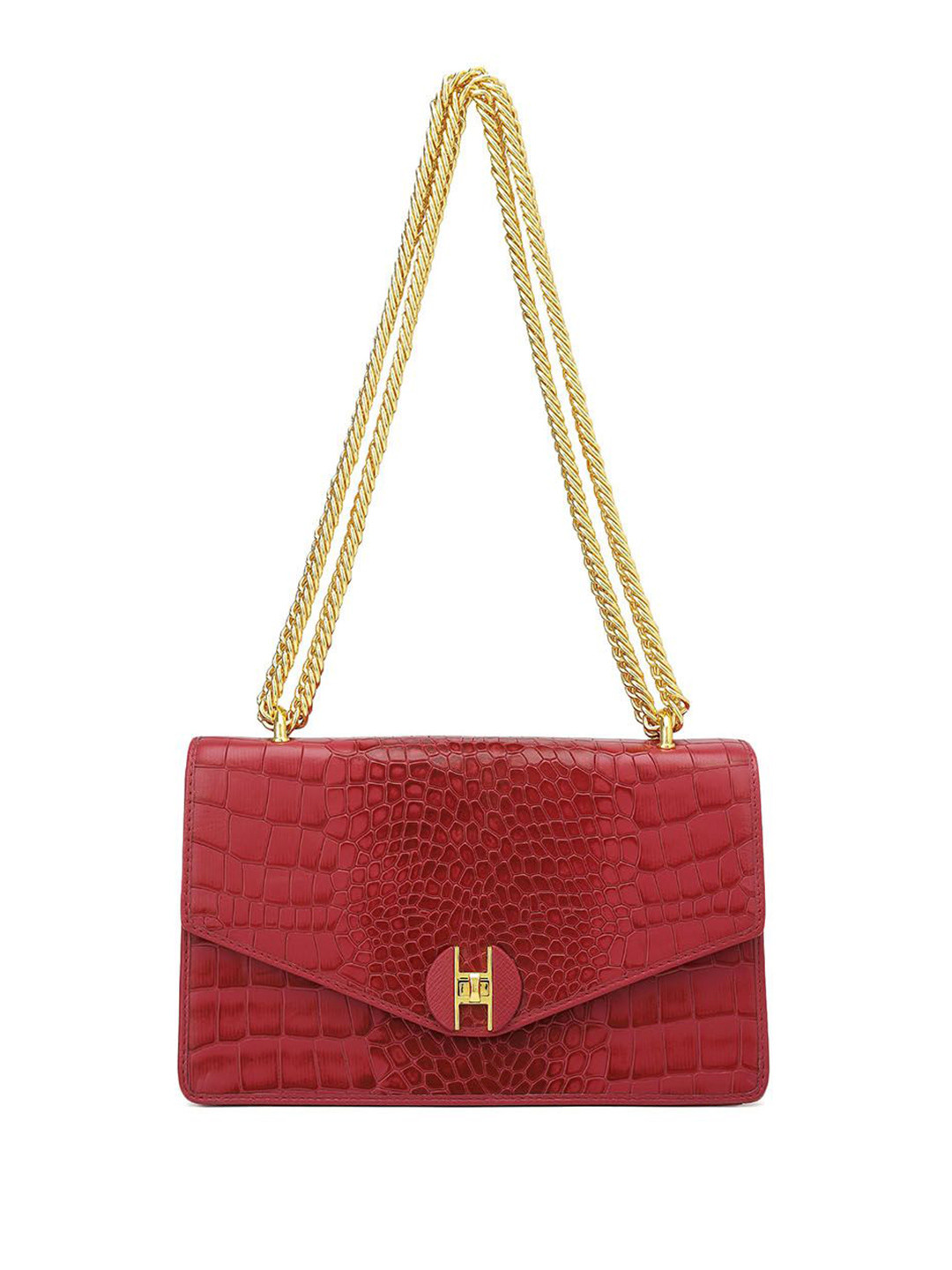 Da Milano LB-00588 Women Textured Structured Leather Sling Bag