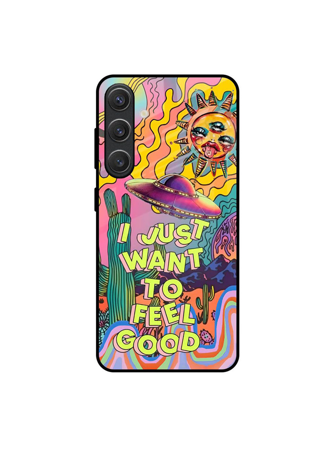 QRIOH Space Trip Glass Printed Samsung Galaxy S25 Plus 5G Silicone Back Case