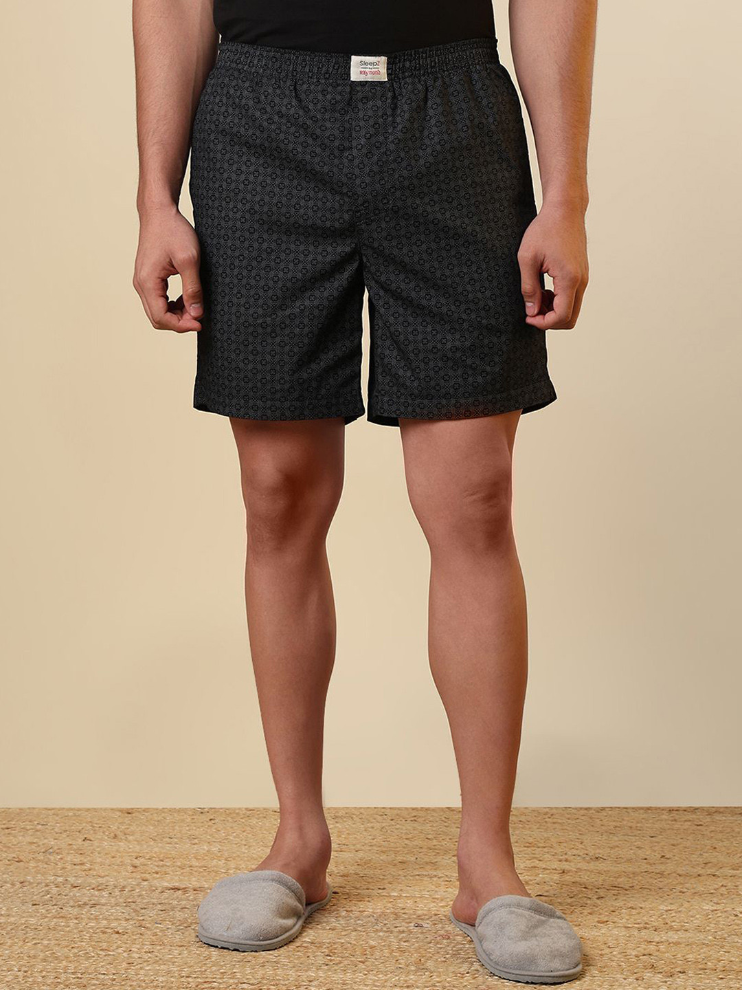 SleepZ by Raymond Printed Pure Cotton Mid-Rise Boxer AHBA00047-K7