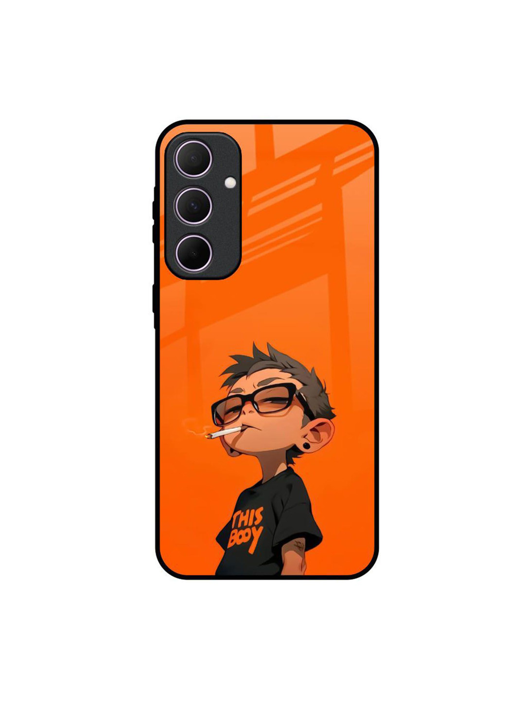 QRIOH Rebel Kid Printed Sleek & Lightweight Silicone Samsung Galaxy A35 5G Glass Back Case