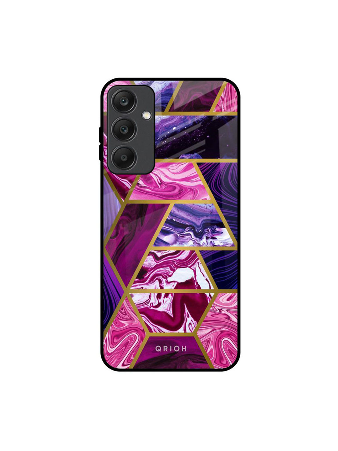 QRIOH Electroplated Printed Lightweight Samsung Galaxy A25 5G Silicone Back Case