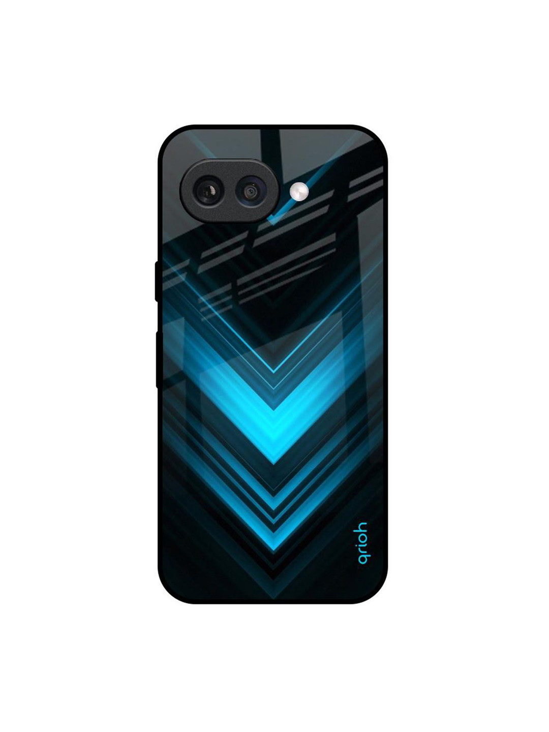 QRIOH Vertical Blue Arrow Abstract Printed Google Pixel 9A Silicone Back Case