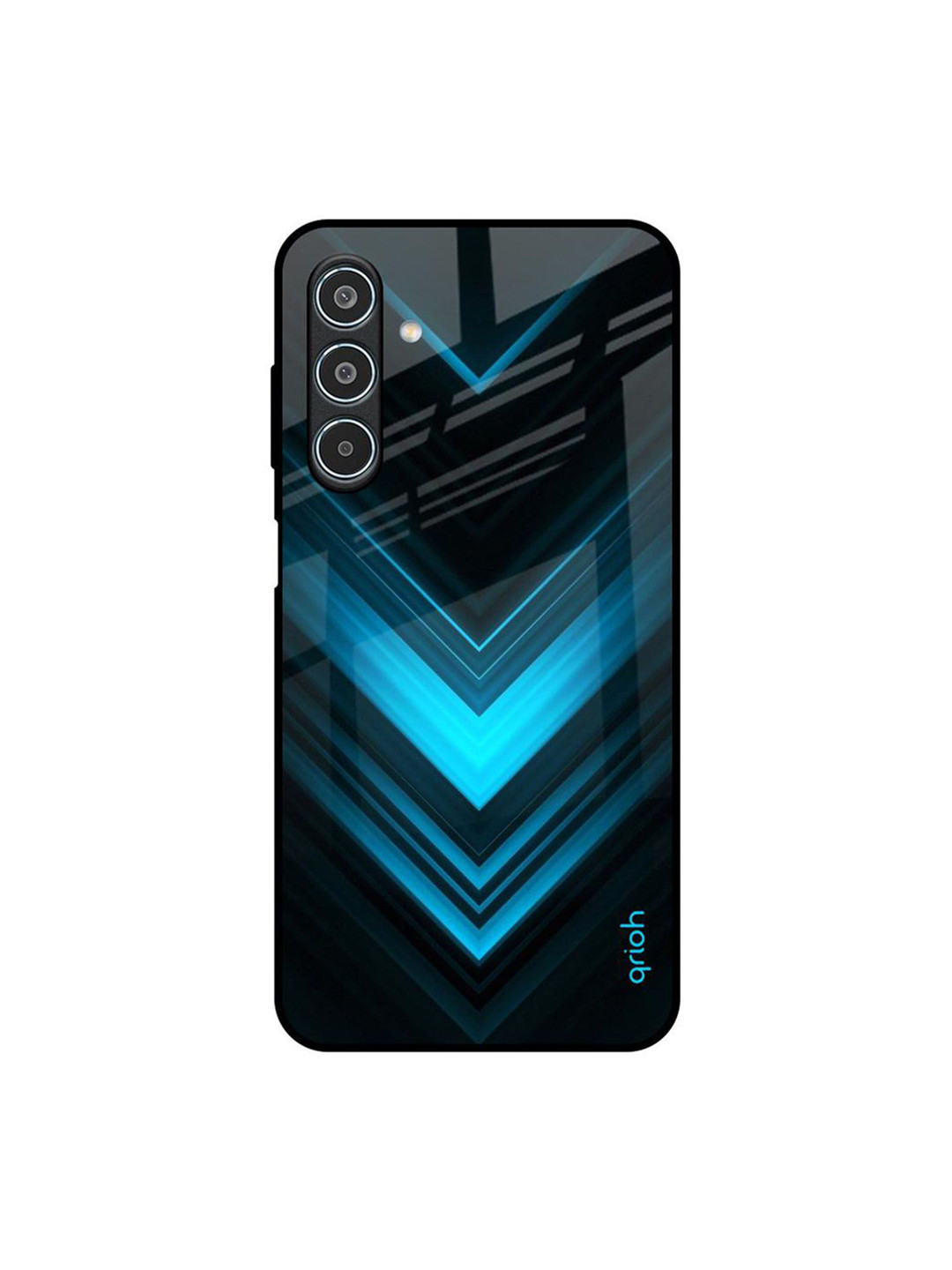 QRIOH Vertical Blue Arrow Printed Samsung Galaxy M35 5G Back Case Mobile Accessories