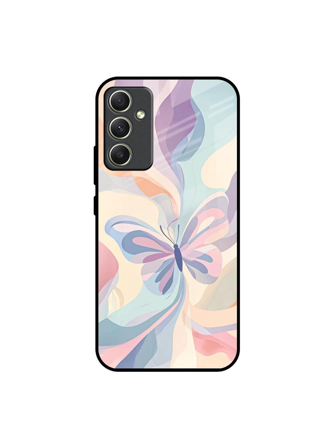 QRIOH Opulent Wings Quirky Printed Samsung Galaxy A34 5G Glass Back Case