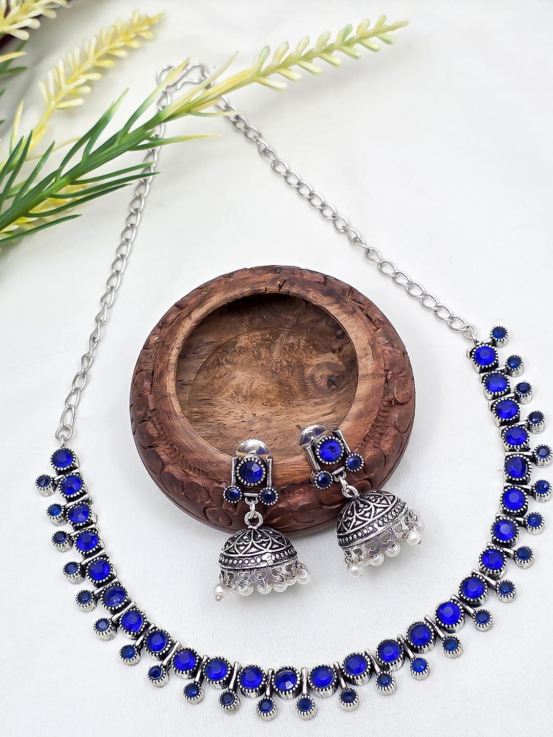 Oxy Jewels Silver-Plated Brass Jewellery Set