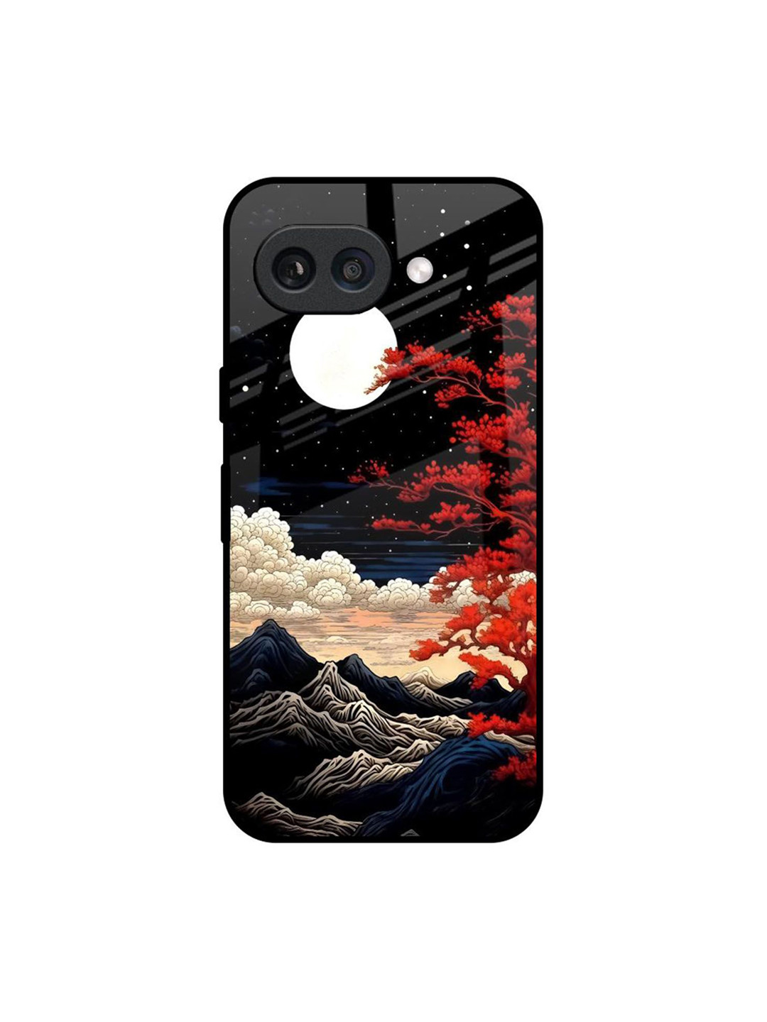 QRIOH Scarlet Serenity Printed Google Pixel 9A Silicone Back Case