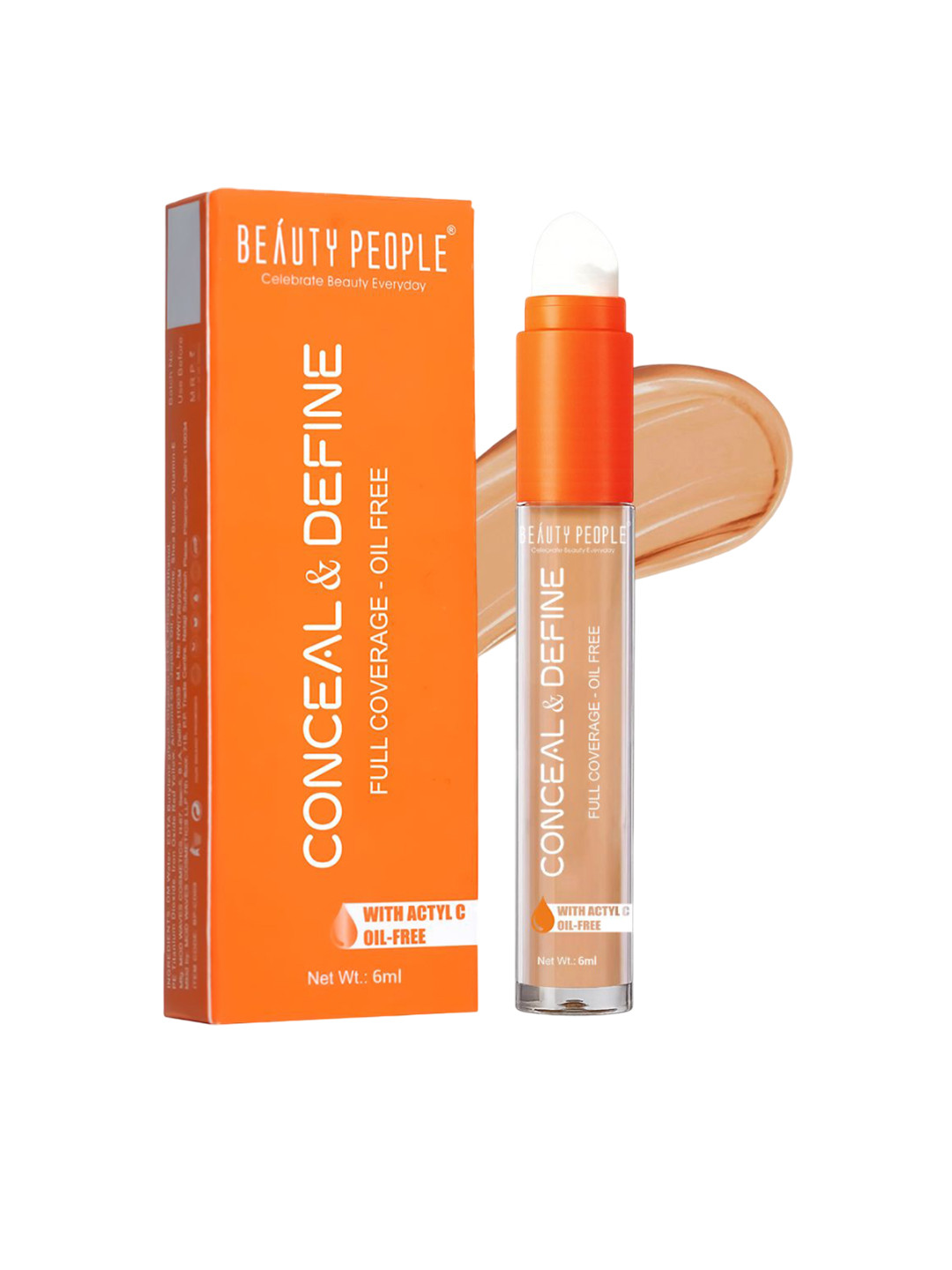 Beauty People Conceal & Define Oil-Free Concealer with Actyl C 6ml - Honey Beige 04