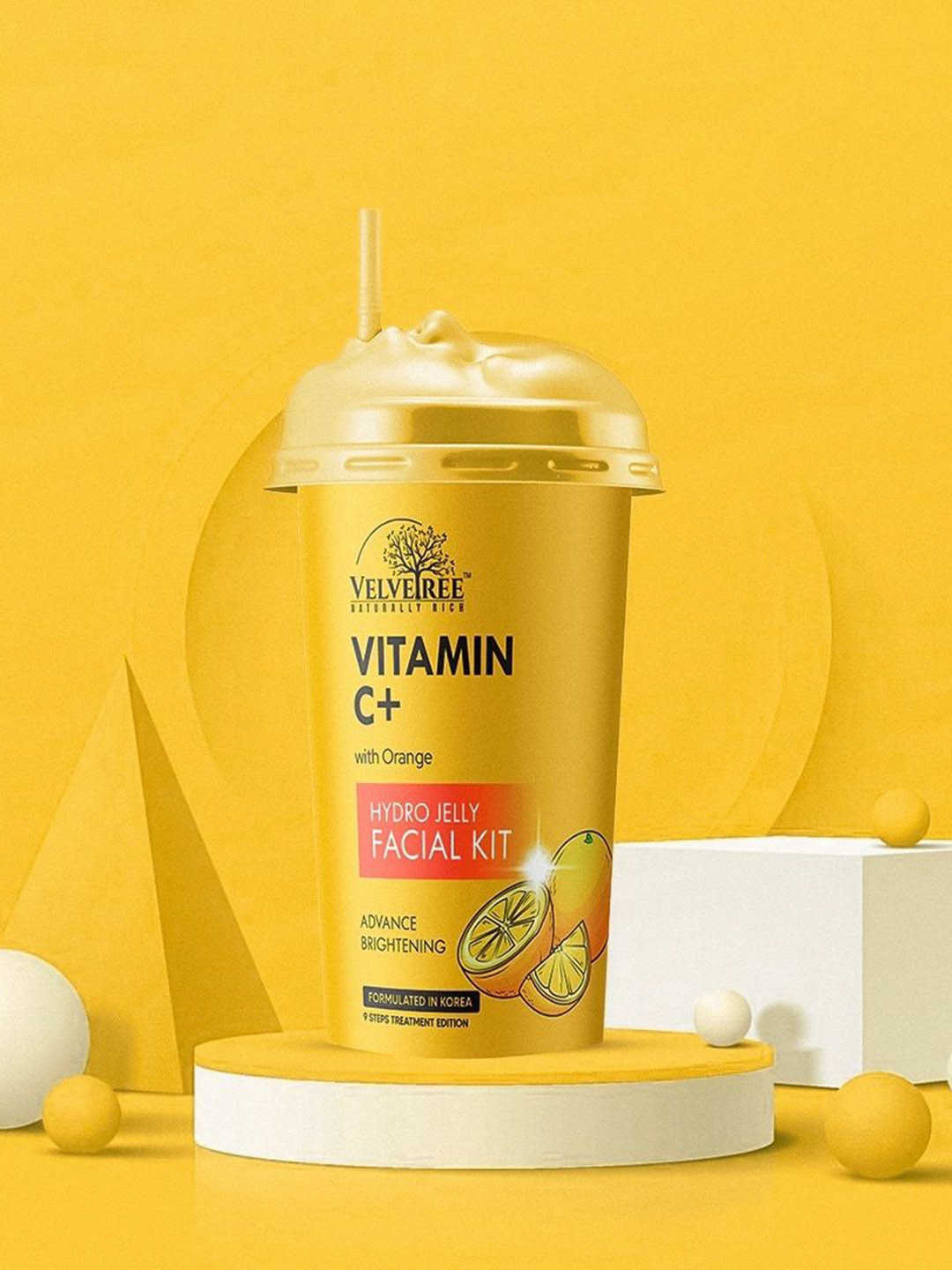 Velvetree Vitamin C+ Hydro Jelly Facial Kit With Orange - 165 g