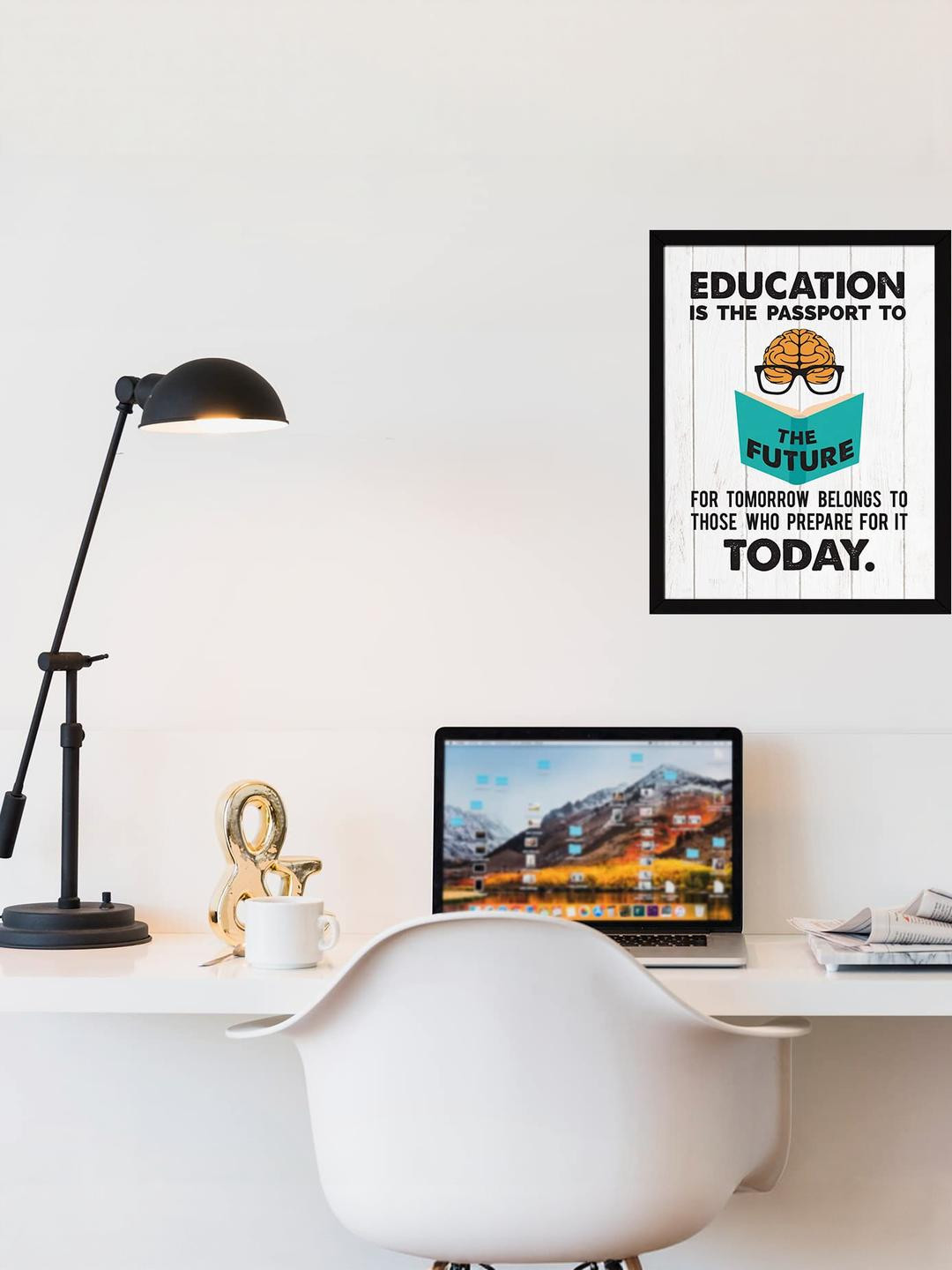 Chaka Chaundh Motivational Educational Quotes Wall Art