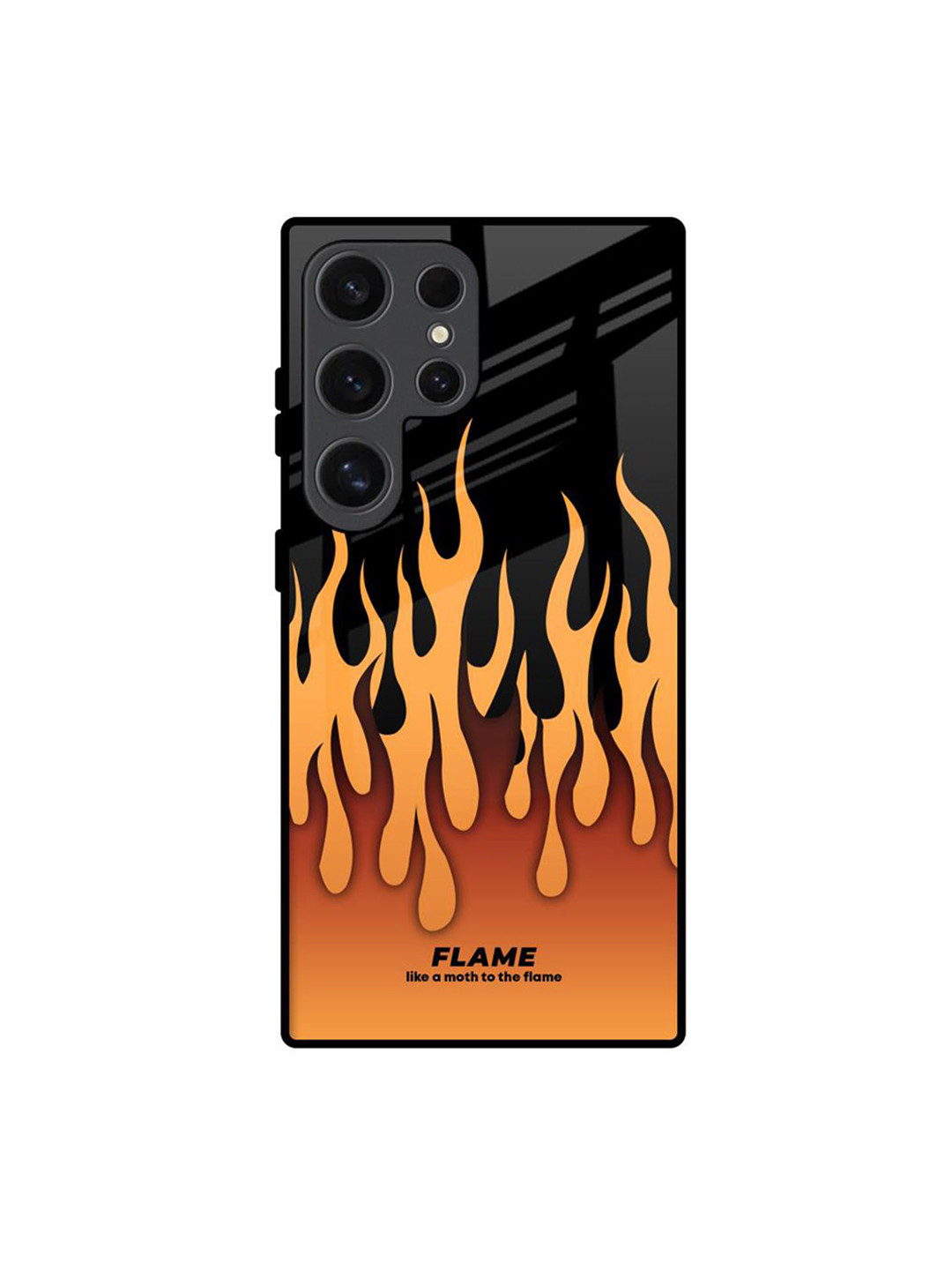 QRIOH Fire Flame Printed Samsung Galaxy S24 Ultra 5G Silicone Back Case