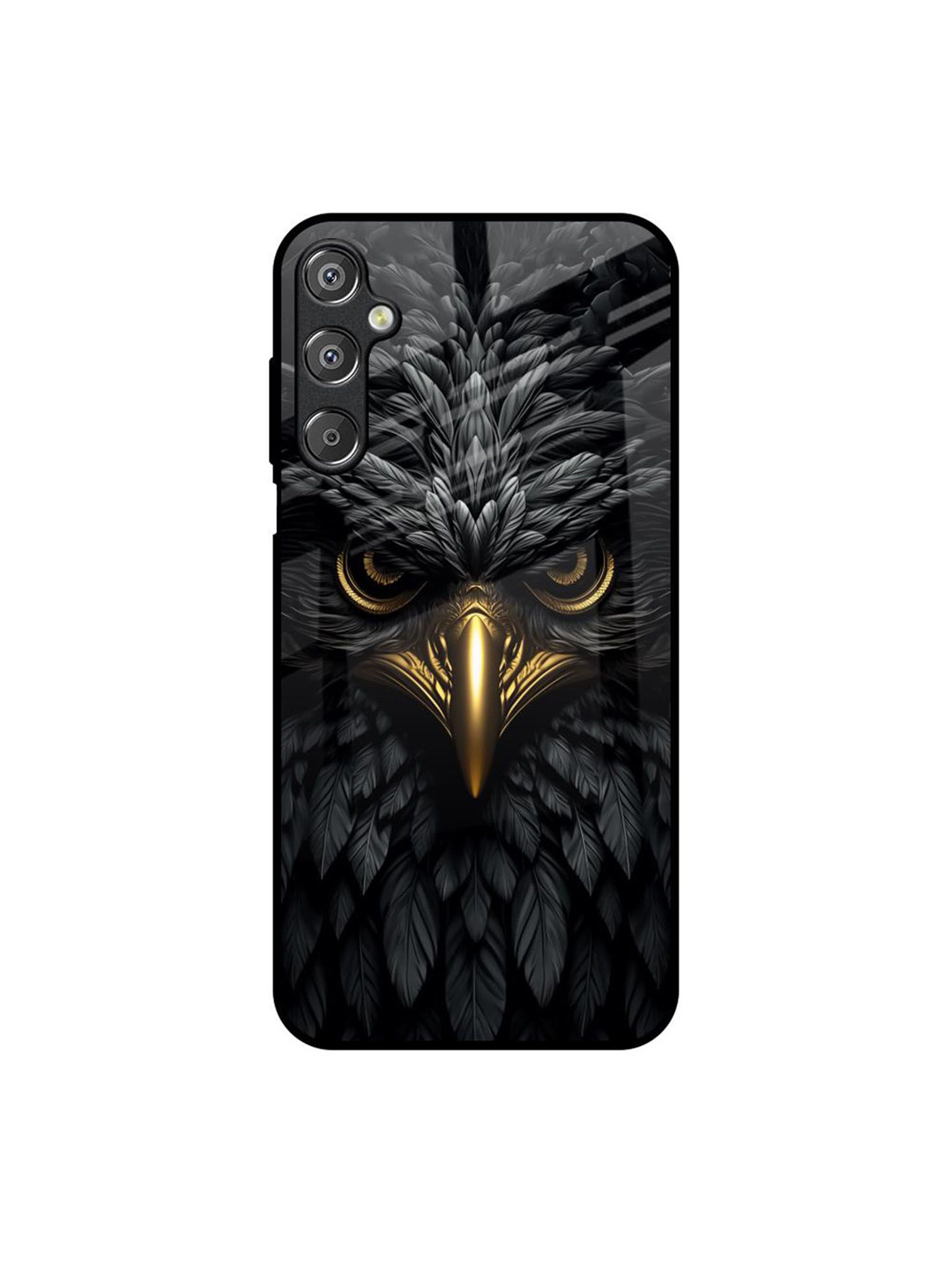 QRIOH Scary Eagle Eye Printed Lightweight Silicone Samsung Galaxy M15 5G Glass Back Case