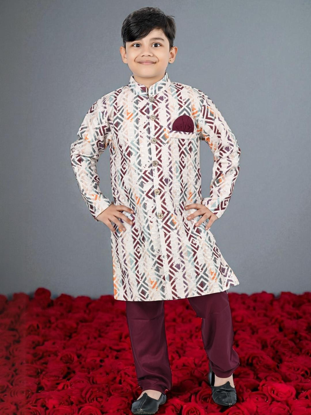 Smuktar garments Kids Printed Regular Kurta with Pyjamas
