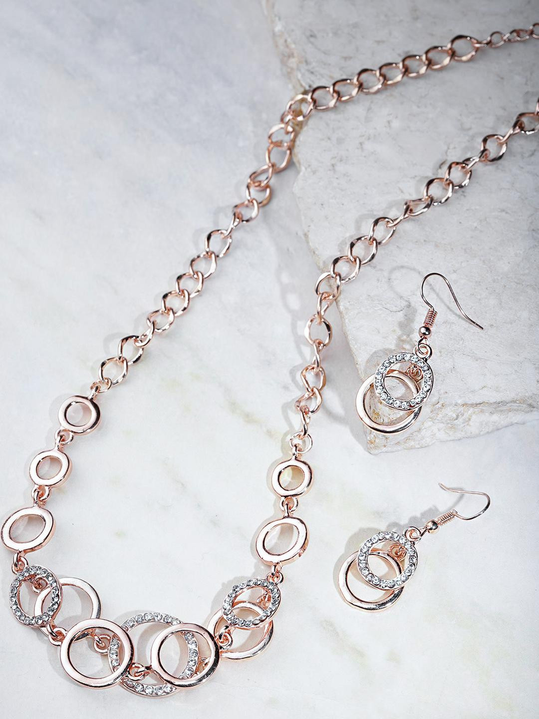 Shayna Rose Gold-Plated Alloy Jewellery Set