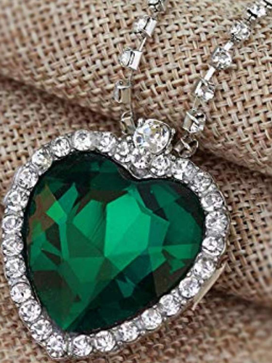 Shayna Silver-Plated Heart Shaped Pendants with Chains