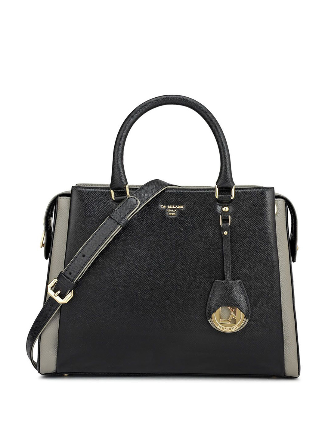 Da Milano LB-2295 Women Textured Structured Leather Handheld Bag