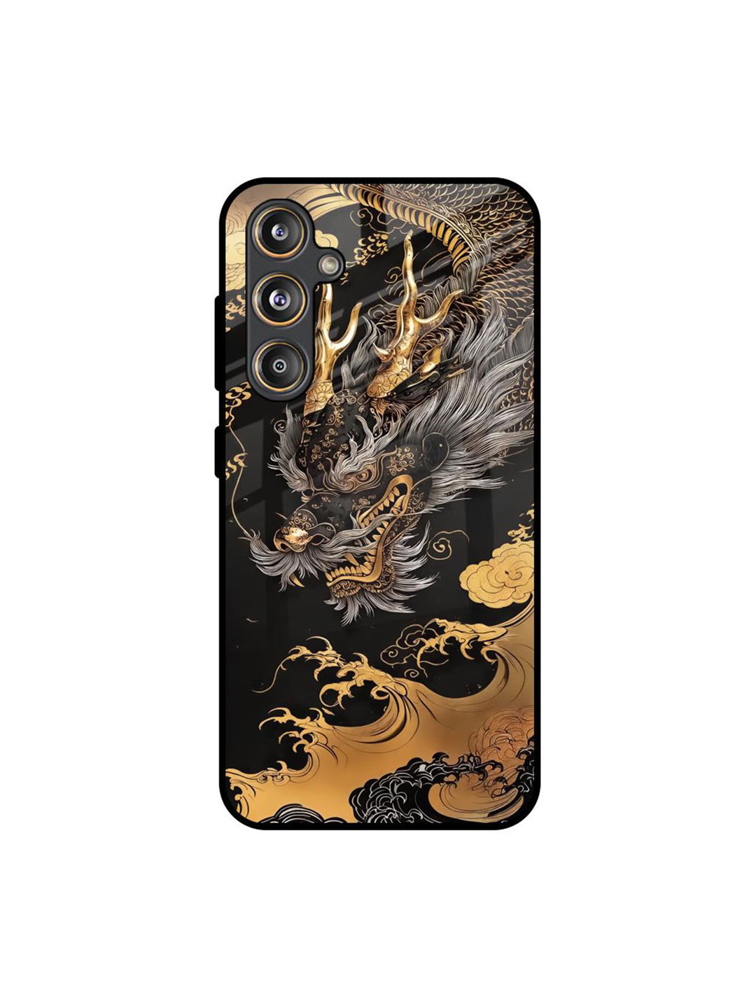 QRIOH Obsidian Majesty Printed Samsung Galaxy M55s Back Case Mobile Accessories