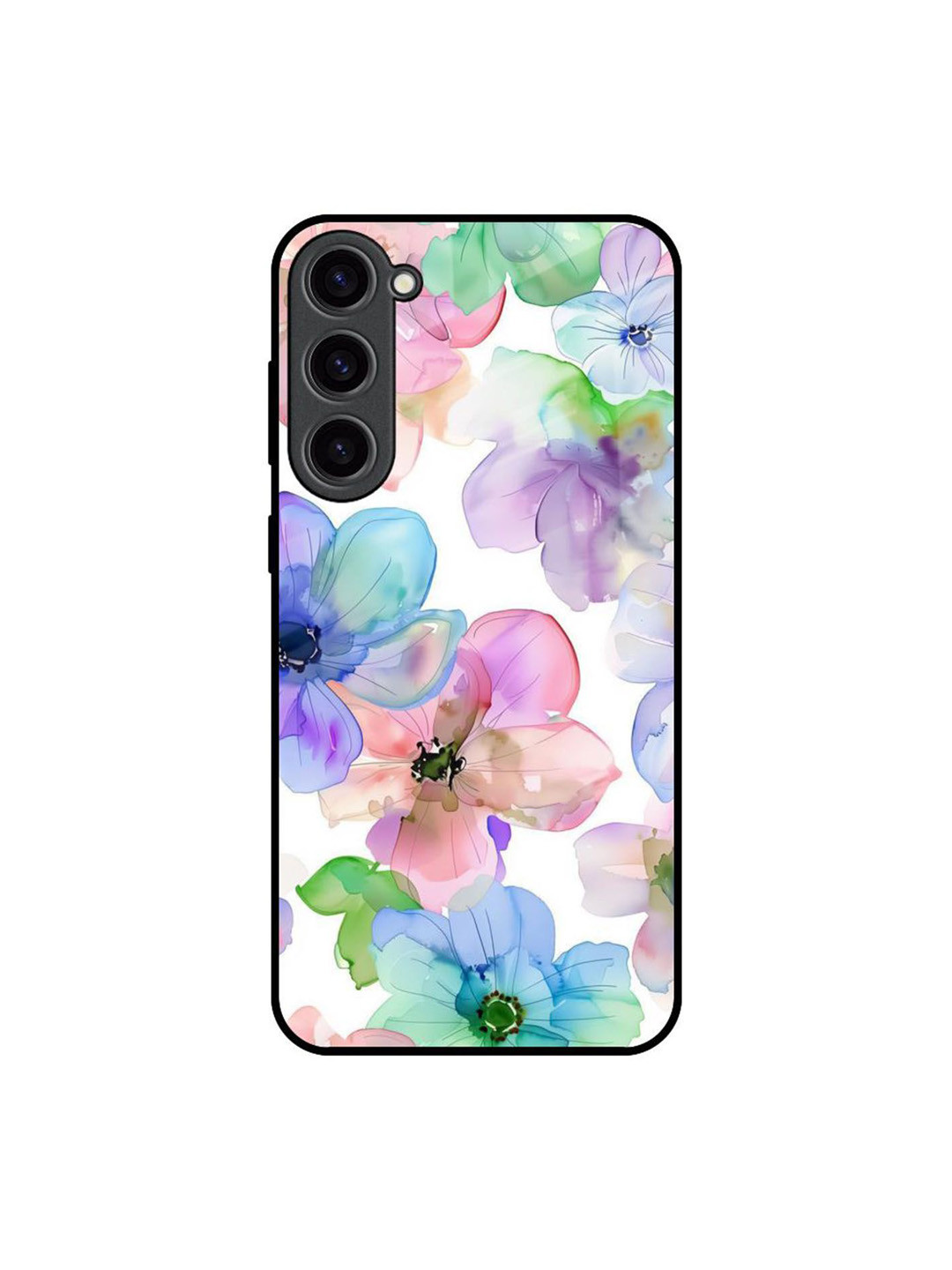 QRIOH Wildflower Haze  Samsung Galaxy S23 Plus 5G Glass Back Case Mobile Accessories