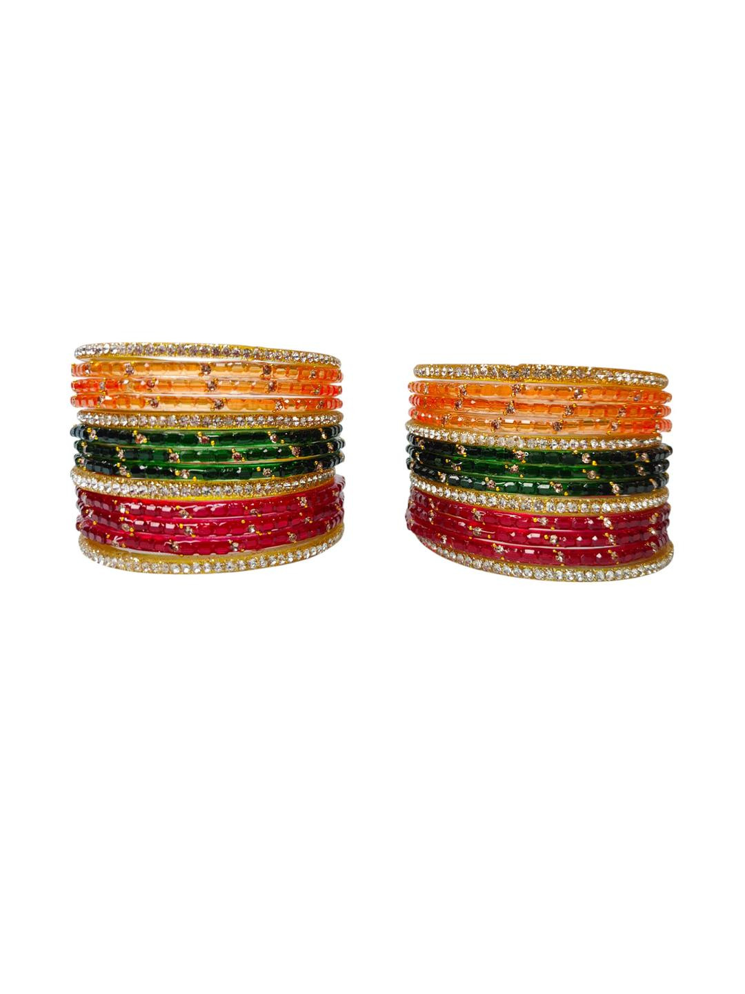 Lyychee Multi-Coloured Glass Bangle