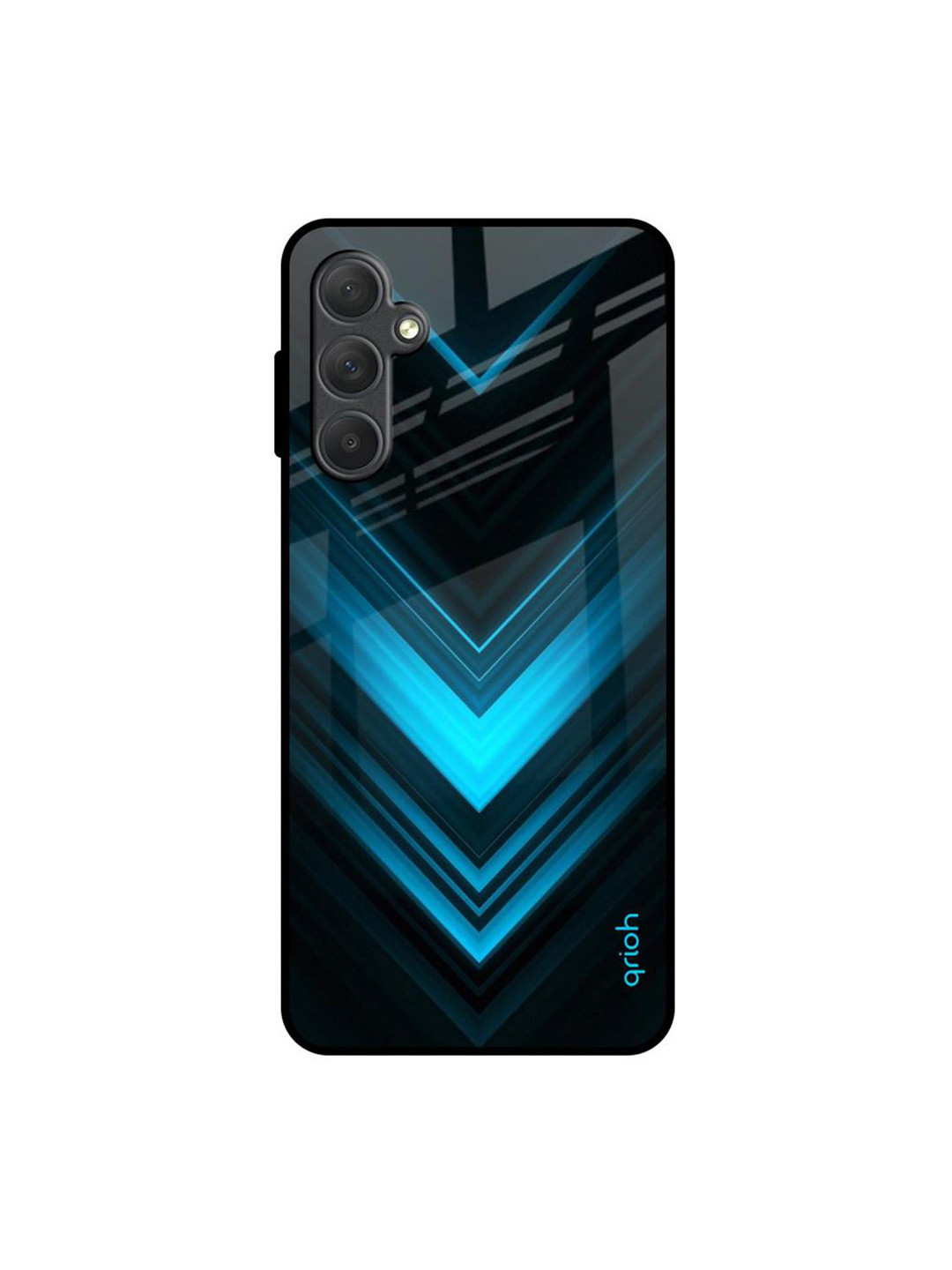 QRIOH Vertical Arrow Printed Lightweight Silicone Samsung Galaxy M54 5G Glass Back Case
