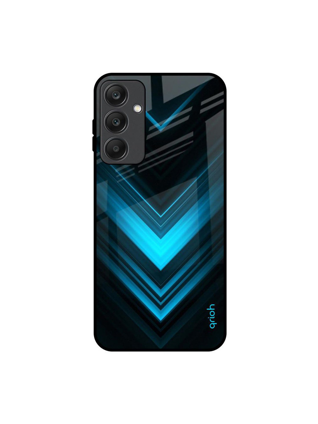 QRIOH Vertical Arrow Printed Lightweight Silicone Samsung Galaxy A25 5G Glass Back Case