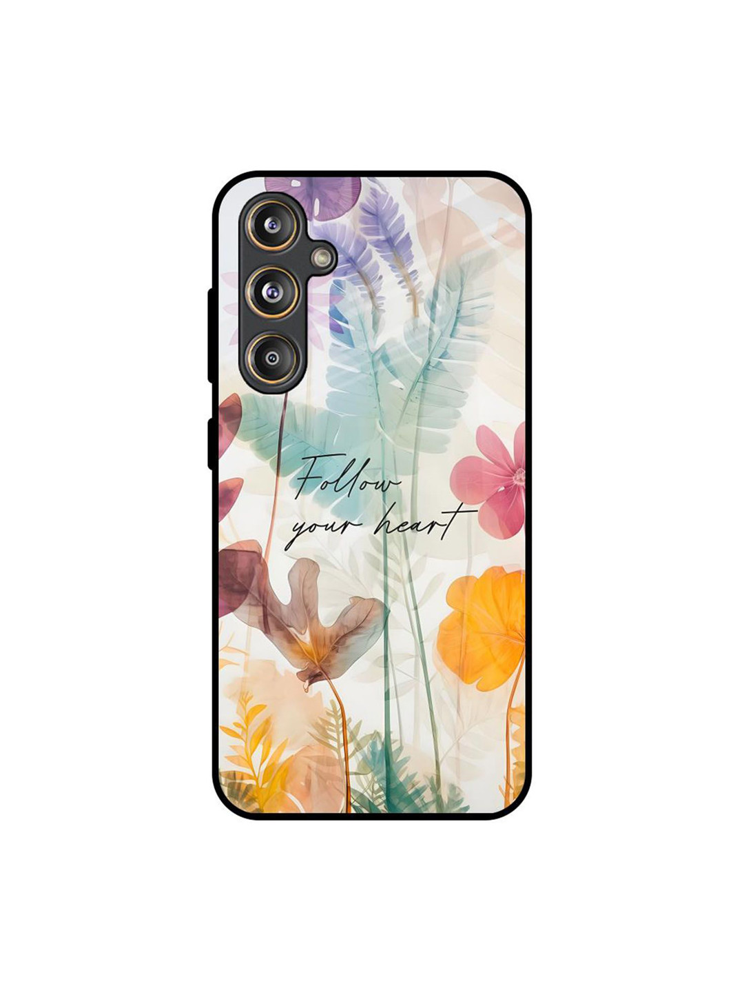 QRIOH Grace Garden Glass Printed Samsung Galaxy M55s Back Case Mobile Accessories