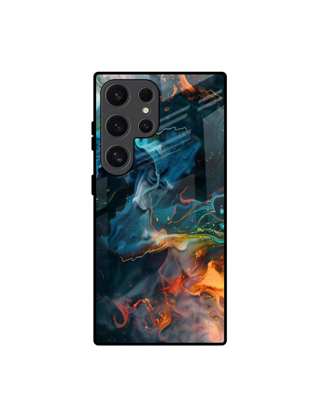 QRIOH Emperial Marble Samsung Galaxy S24 Ultra 5G Glass Back Case Mobile Accessories