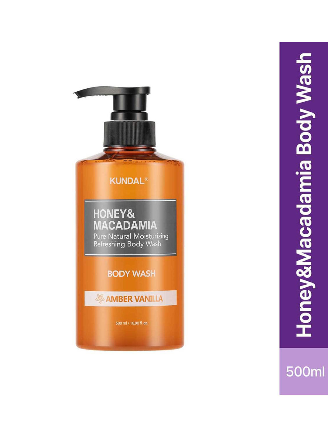 KUNDAL Amber Vanilla Honey & Macadamia Pure Body Wash - 500ml