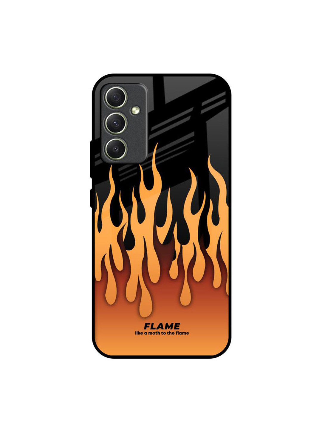 QRIOH Fire Flame Quirky Printed Samsung Galaxy A34 5G Silicone Back Case