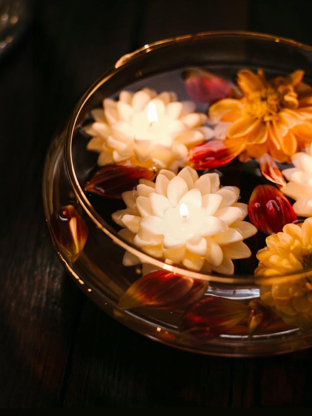 Craftfry Round Shape Glass Spring Urli Bowl