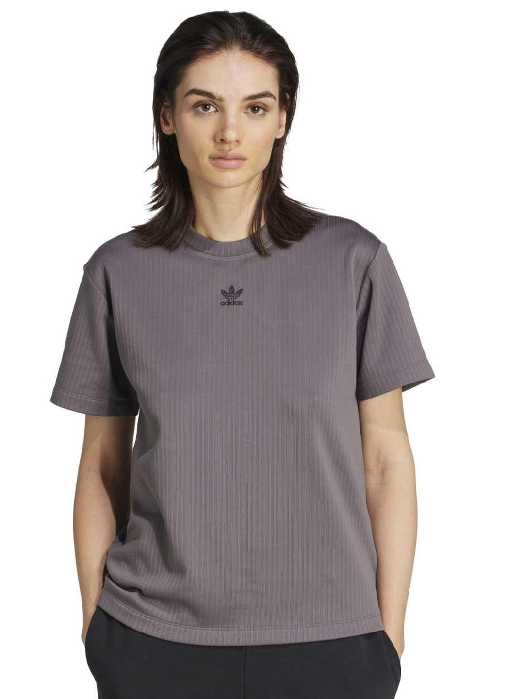 ADIDAS Originals Women Self Design Round Neck T-shirt