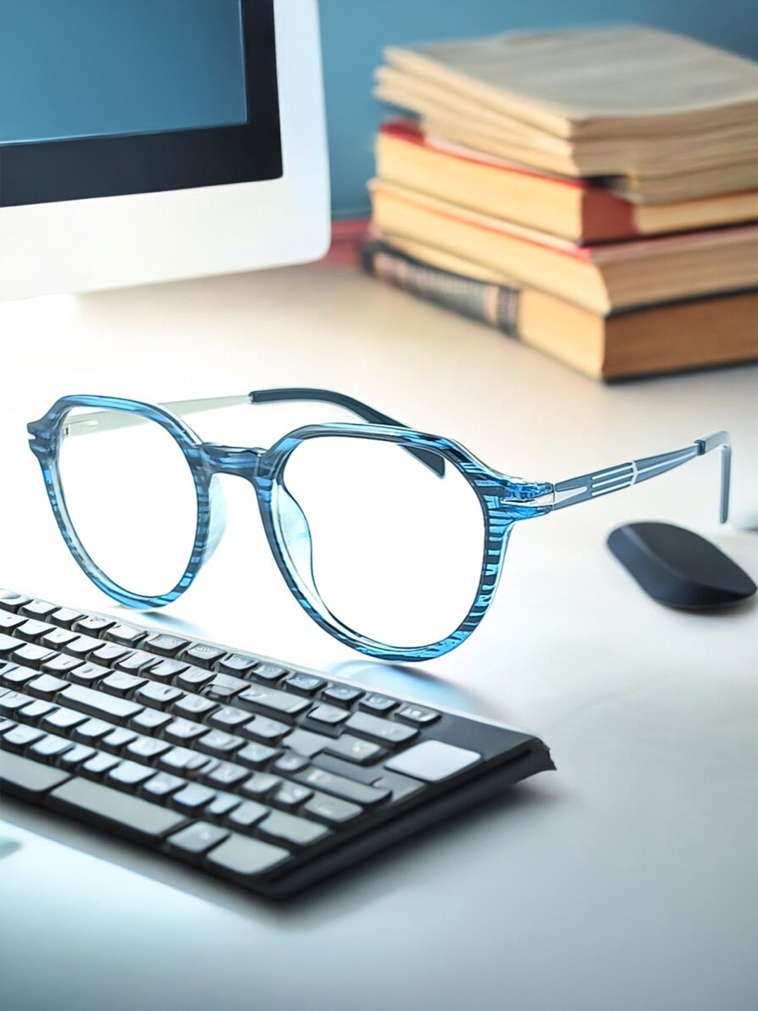 REDEX Unisex Tortoise Shell Full Rim Round Frames