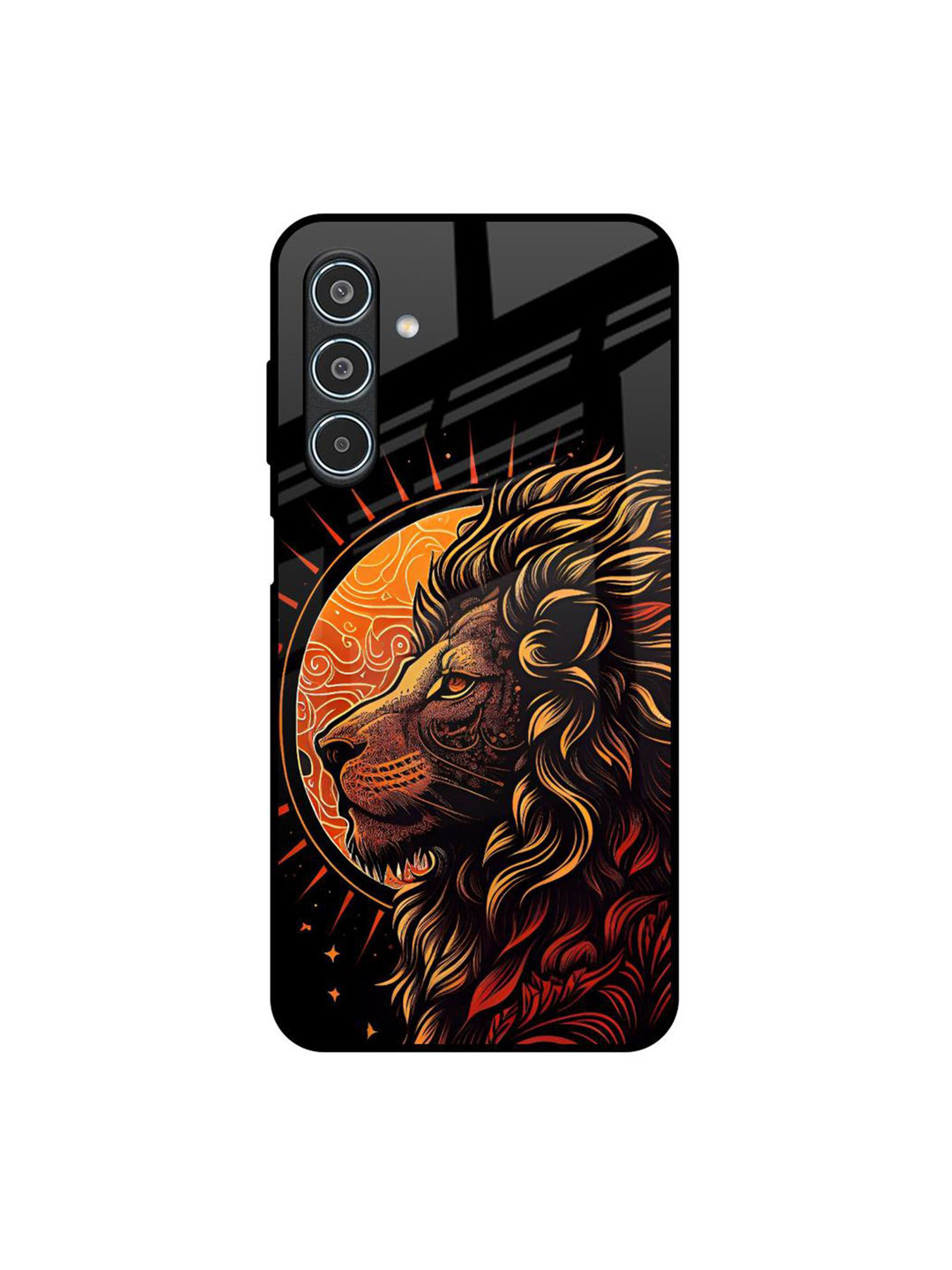 QRIOH Sun & Lion Printed Silicone Samsung Galaxy M35 5G Back Case