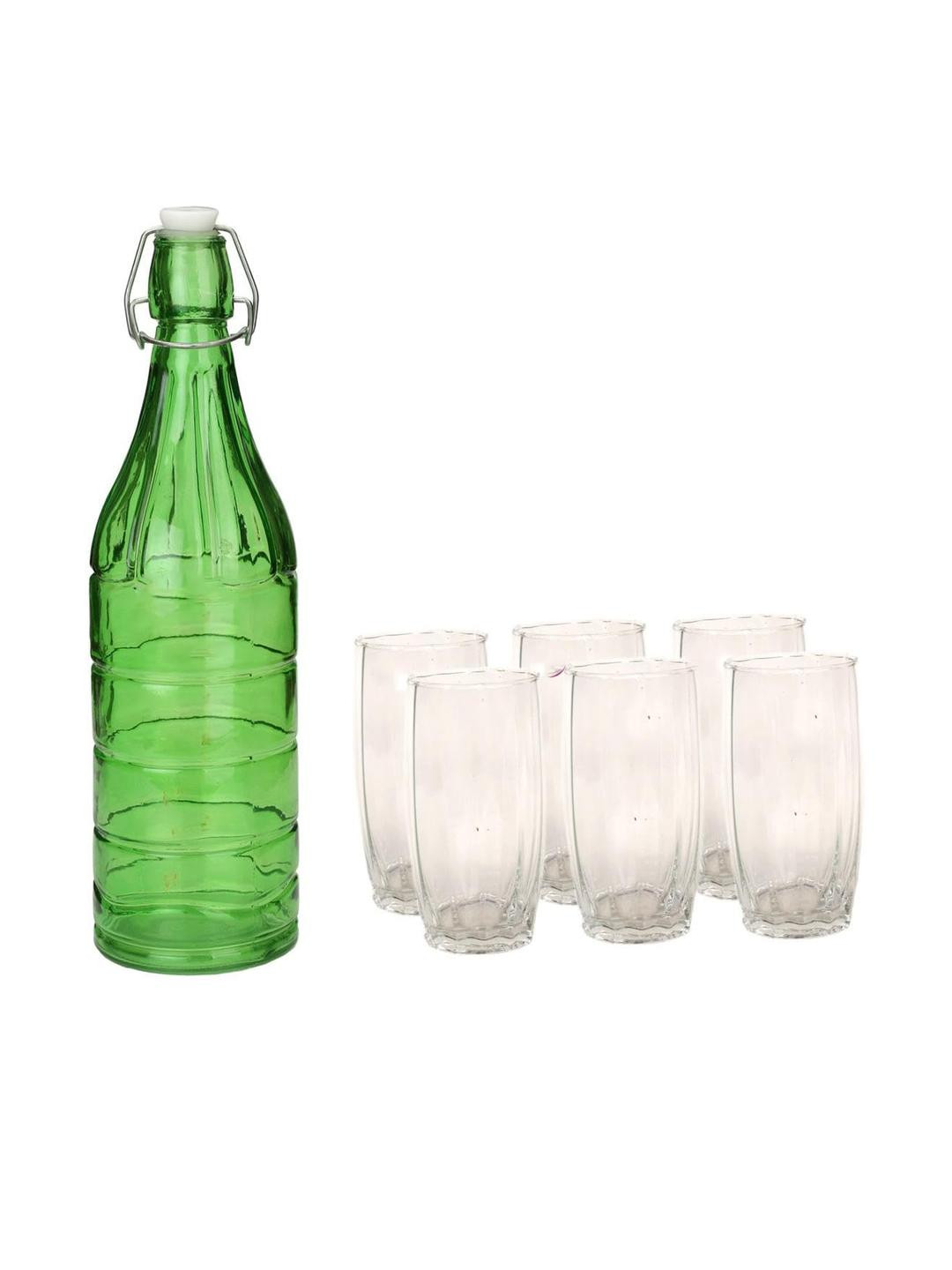 SOMIL Green Glass Airtight Can Bottle