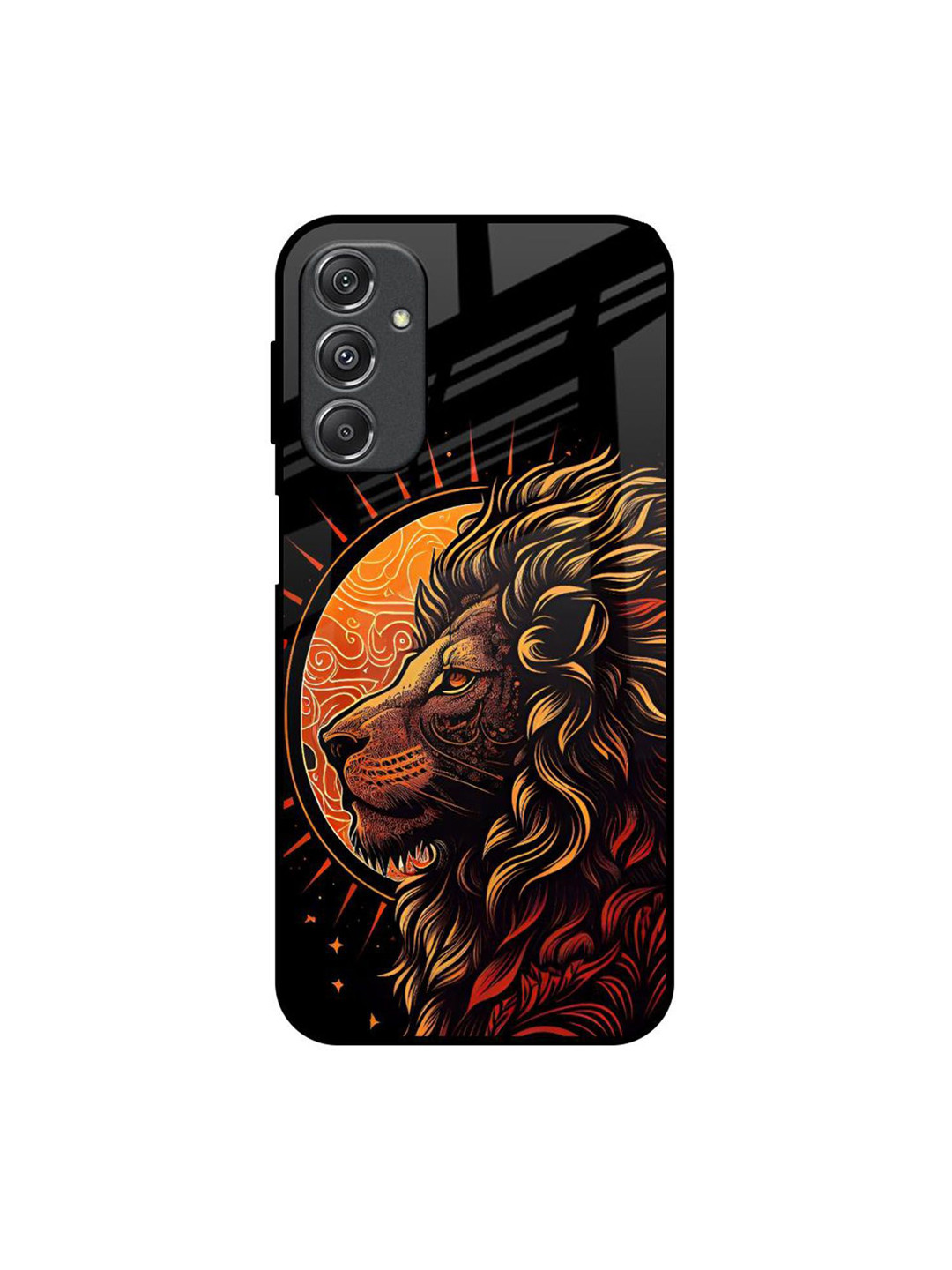 QRIOH Sun Faced Lion Quirky Printed Samsung Galaxy M34 5G Silicone Back Case