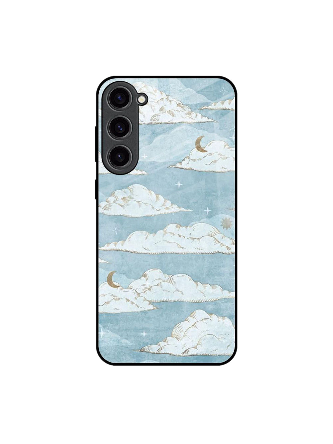 QRIOH Celestial Dreamscape Printed Samsung Galaxy S23 Plus 5G Glass Back Case