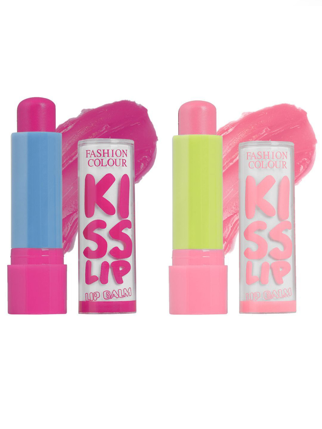 Fashion Colour Set Of 2 Kiss Lip Color Tinted Balm 3.6g Each - Purple Sexy + Fresh Morning