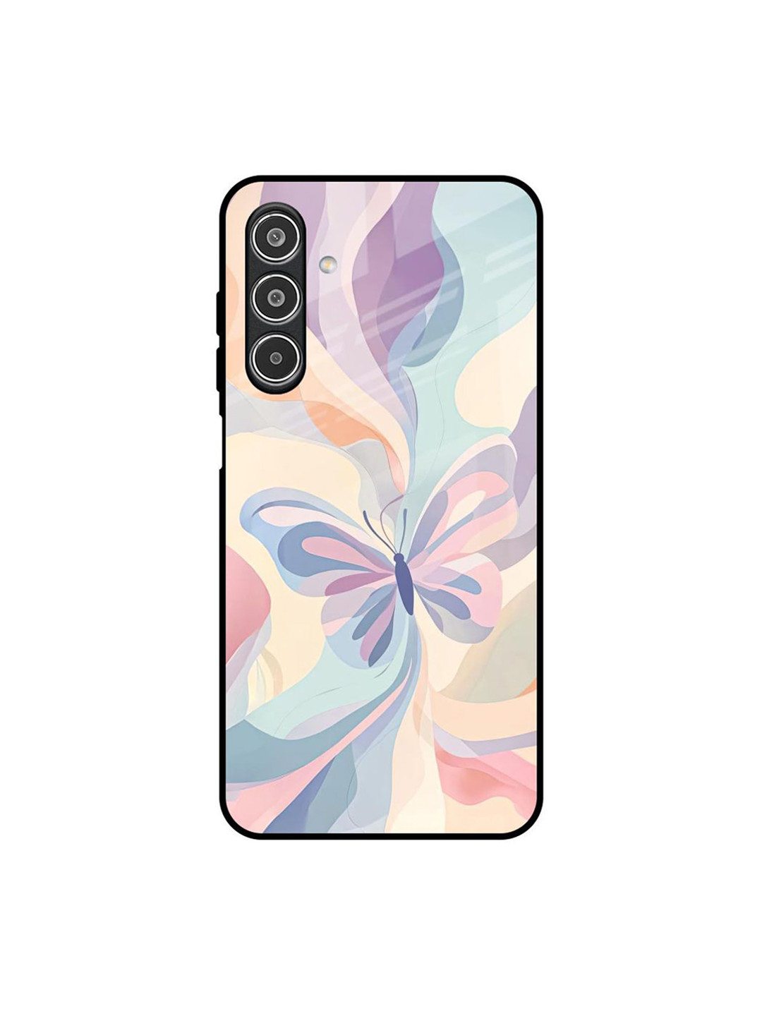 QRIOH Pink & Purple Printed Silicone Samsung Galaxy A26 5G Back Case