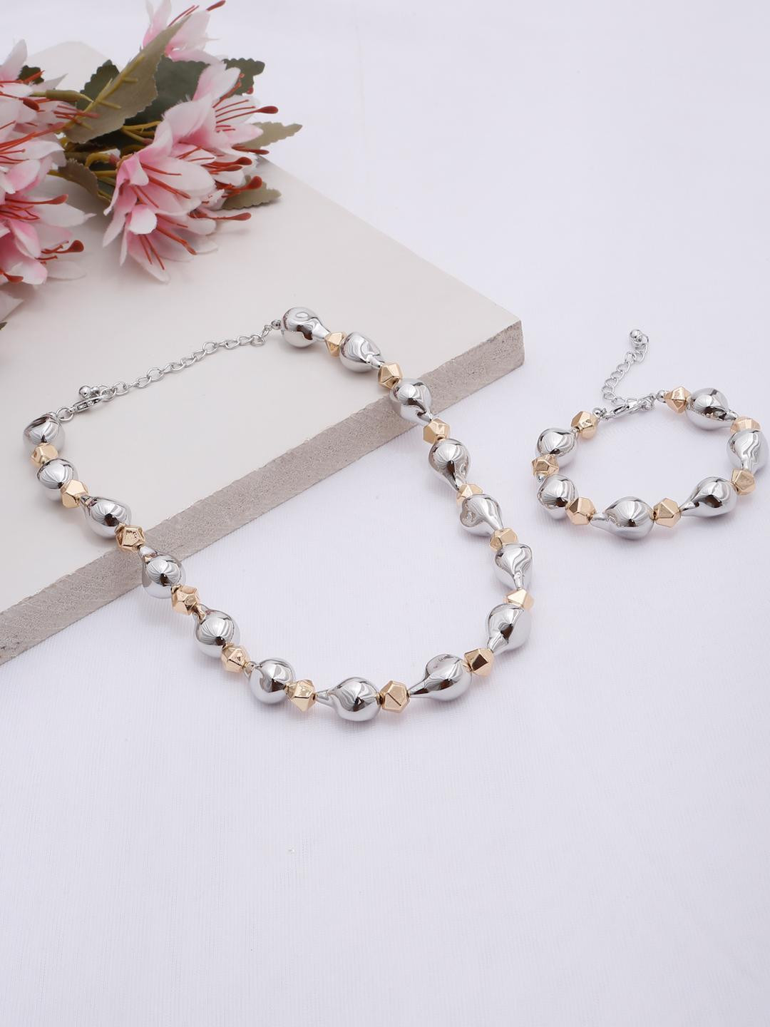 DressBerry Silver And Gold Plated Chain