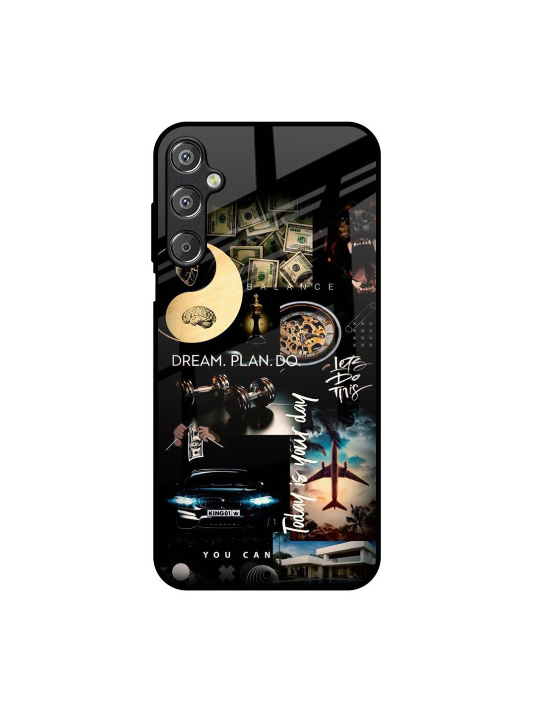 QRIOH Quirky Visionary Cycle Glass Case for Samsung Galaxy M15 5G Mobile Accessories