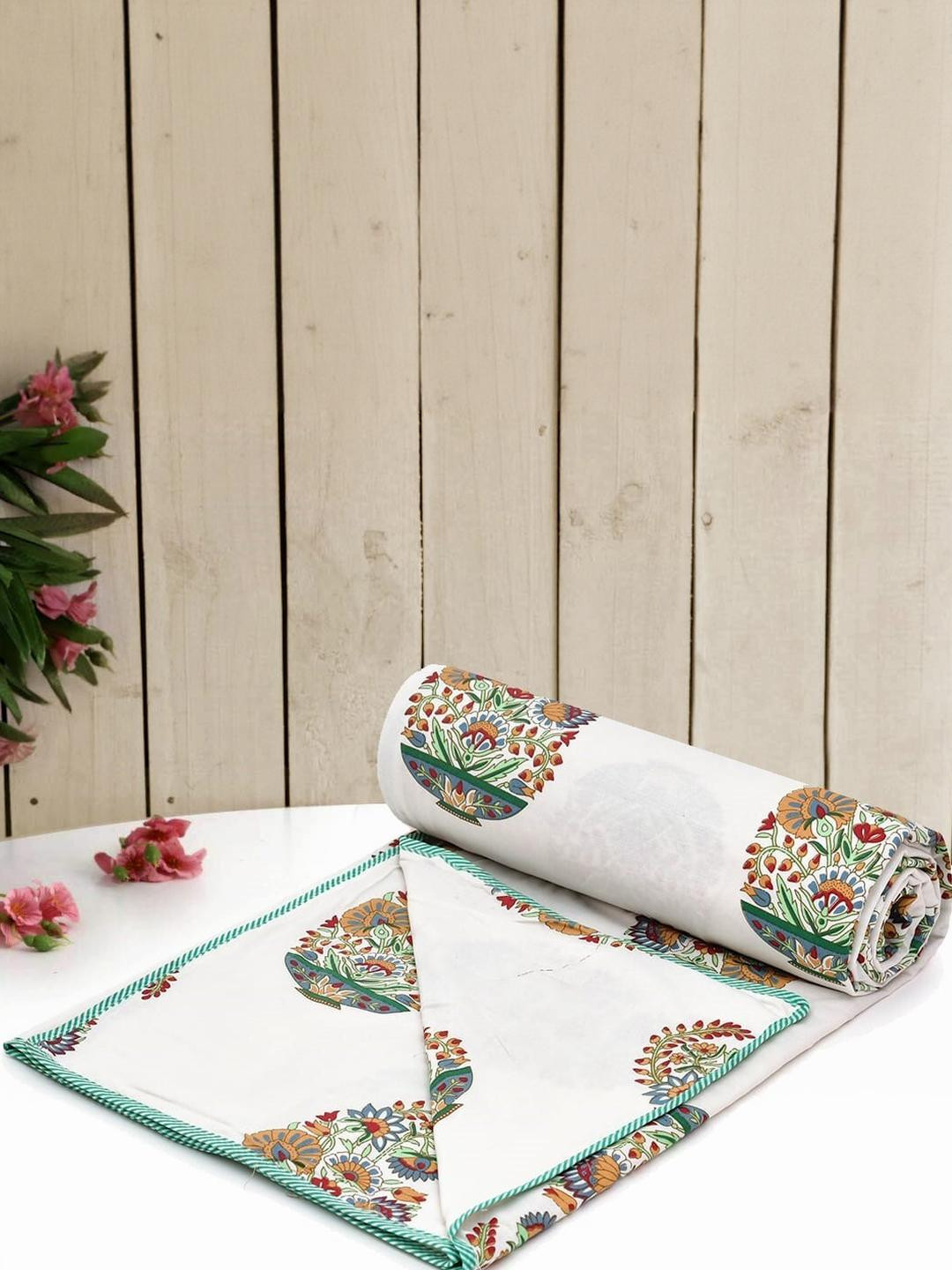 Anadhika Multi Floral AC Room Single Bed Dohar