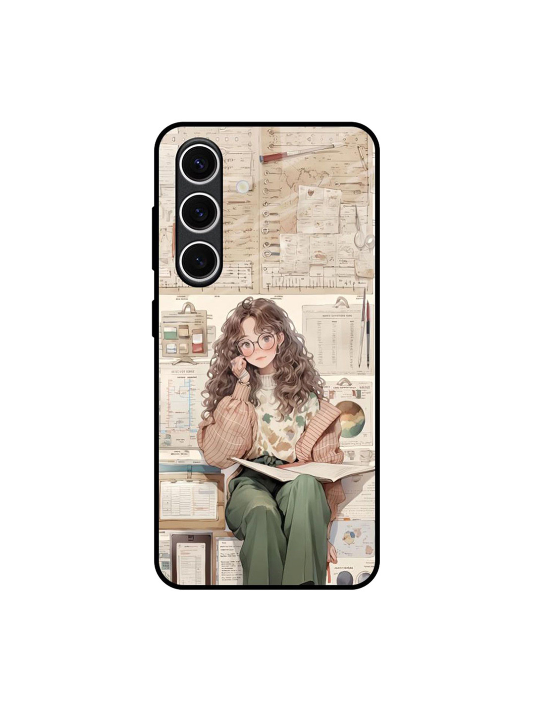 QRIOH DeskDreamer Women Quirky Printed Samsung Galaxy S24 FE 5G Silicone Back Case