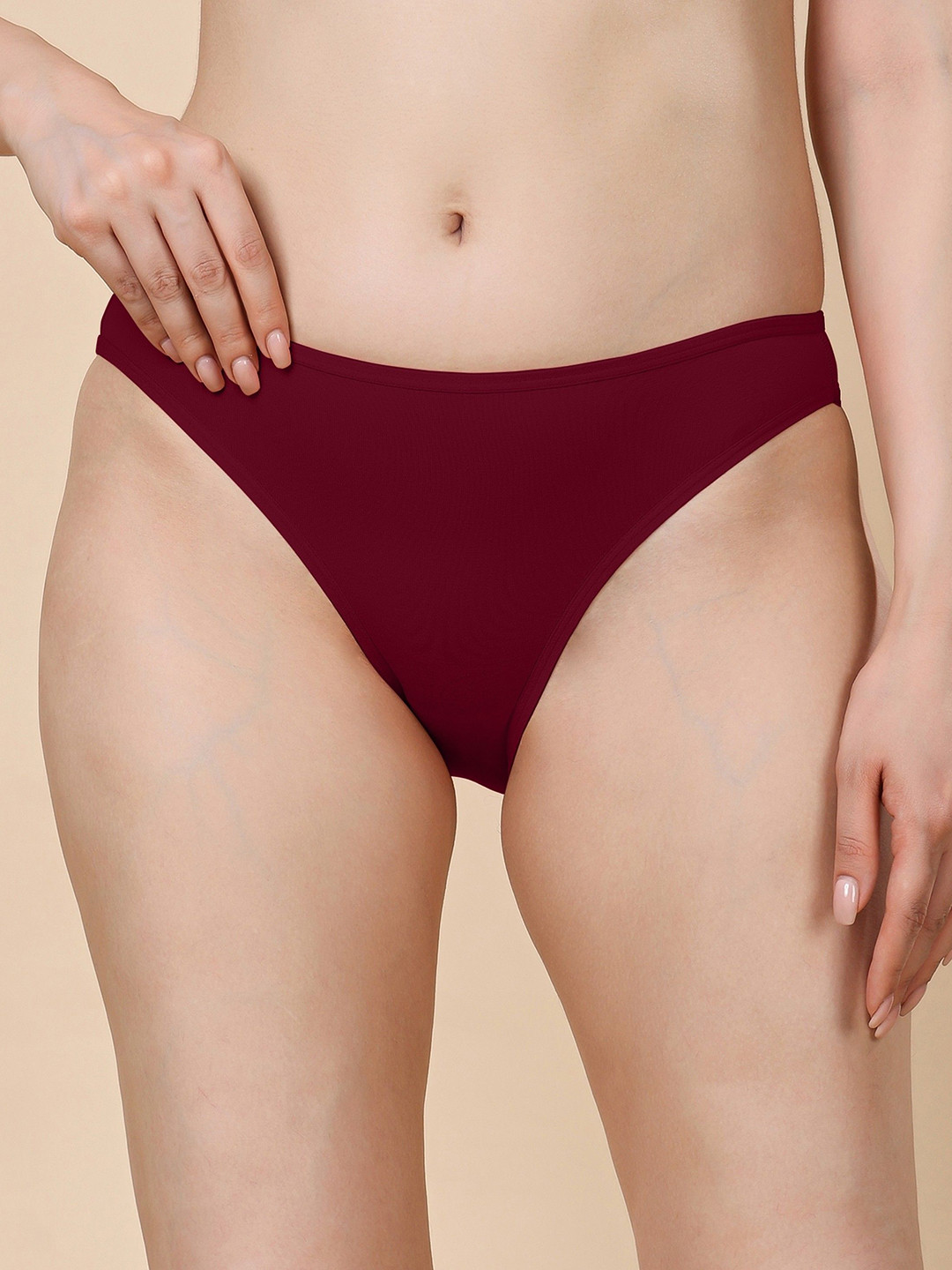 London Hills Women Pure Cotton Bikini Panty with Elastic Waistband
