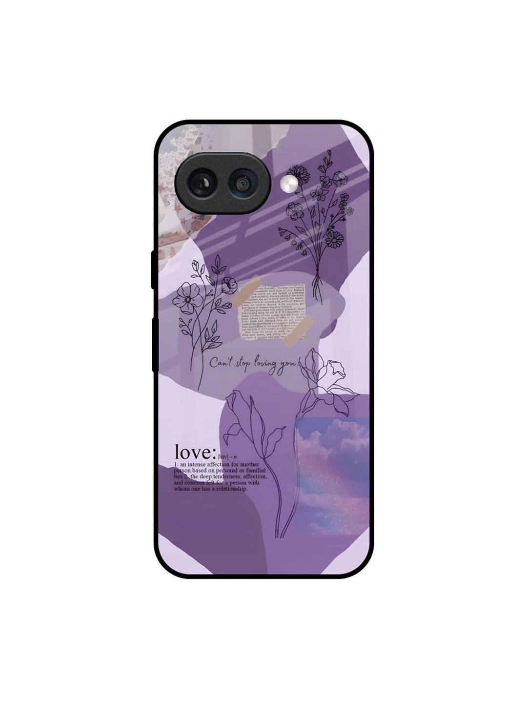 QRIOH Petal Poetry Floral Printed Google Pixel 9A Lightweight Silicone Glass Back Case