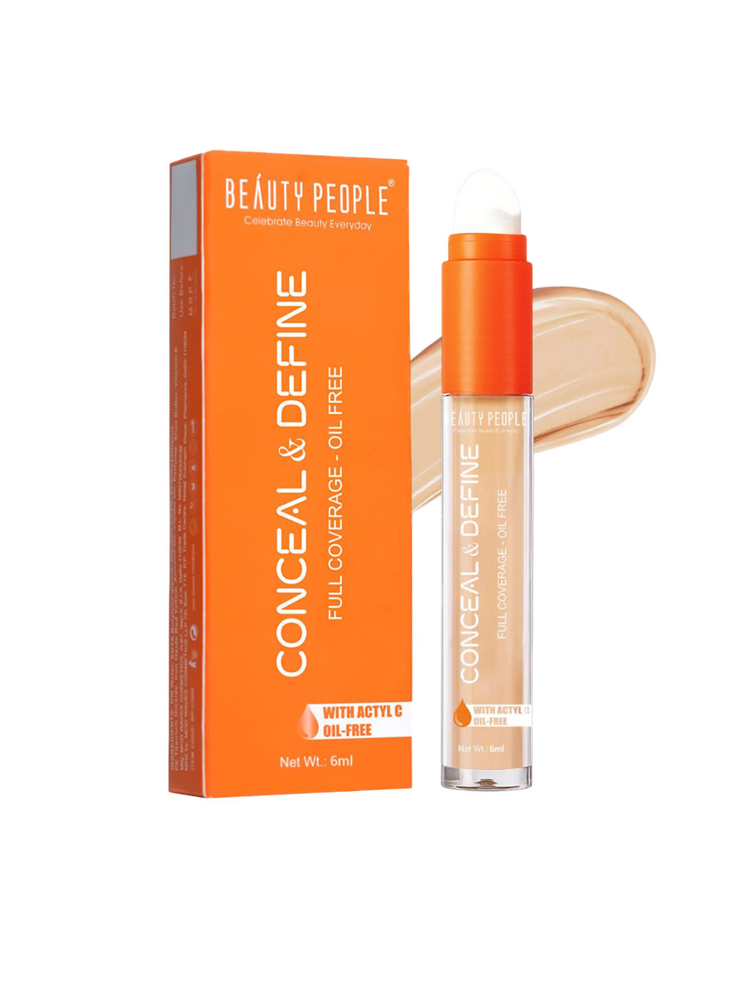 Beauty People Conceal & Define Oil-Free Concealer with Actyl C 6ml - Vanilla Cream 02