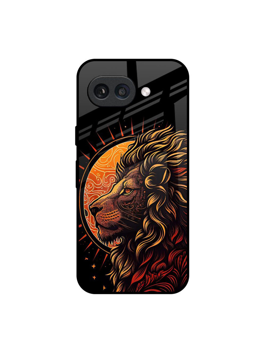 QRIOH Sun Faced Lion Quirky Printed Google Pixel 9A Silicone Back Case