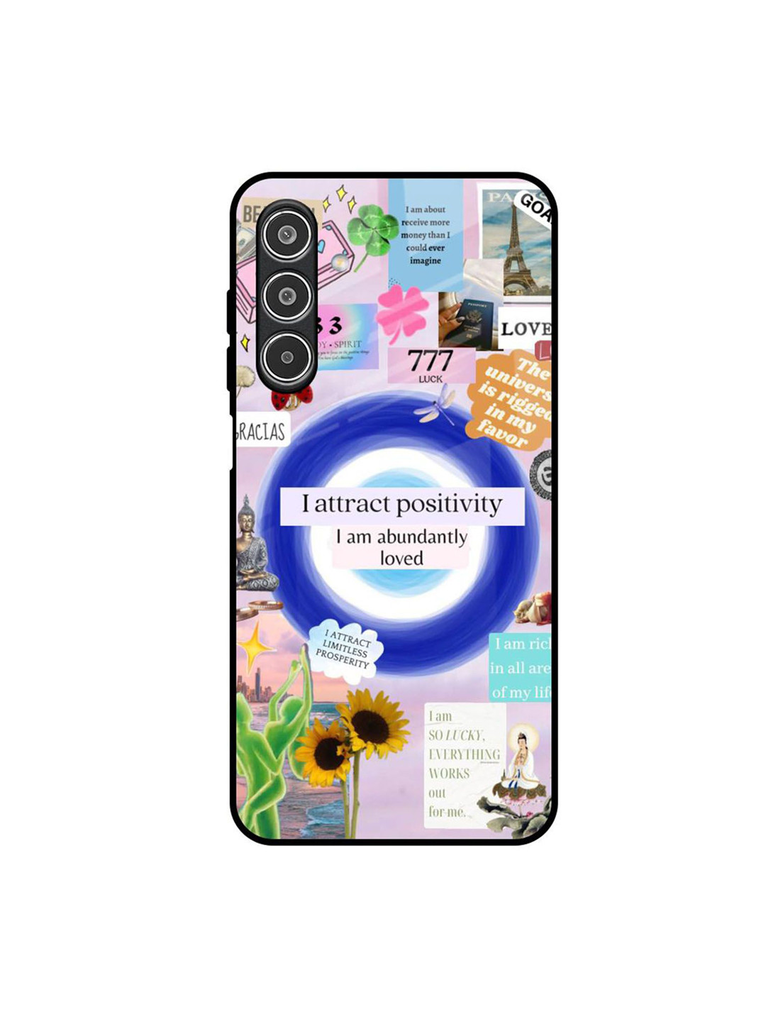 QRIOH Positivity Fusion Samsung Galaxy A26 5G Glass Back Case  Mobile Accessories