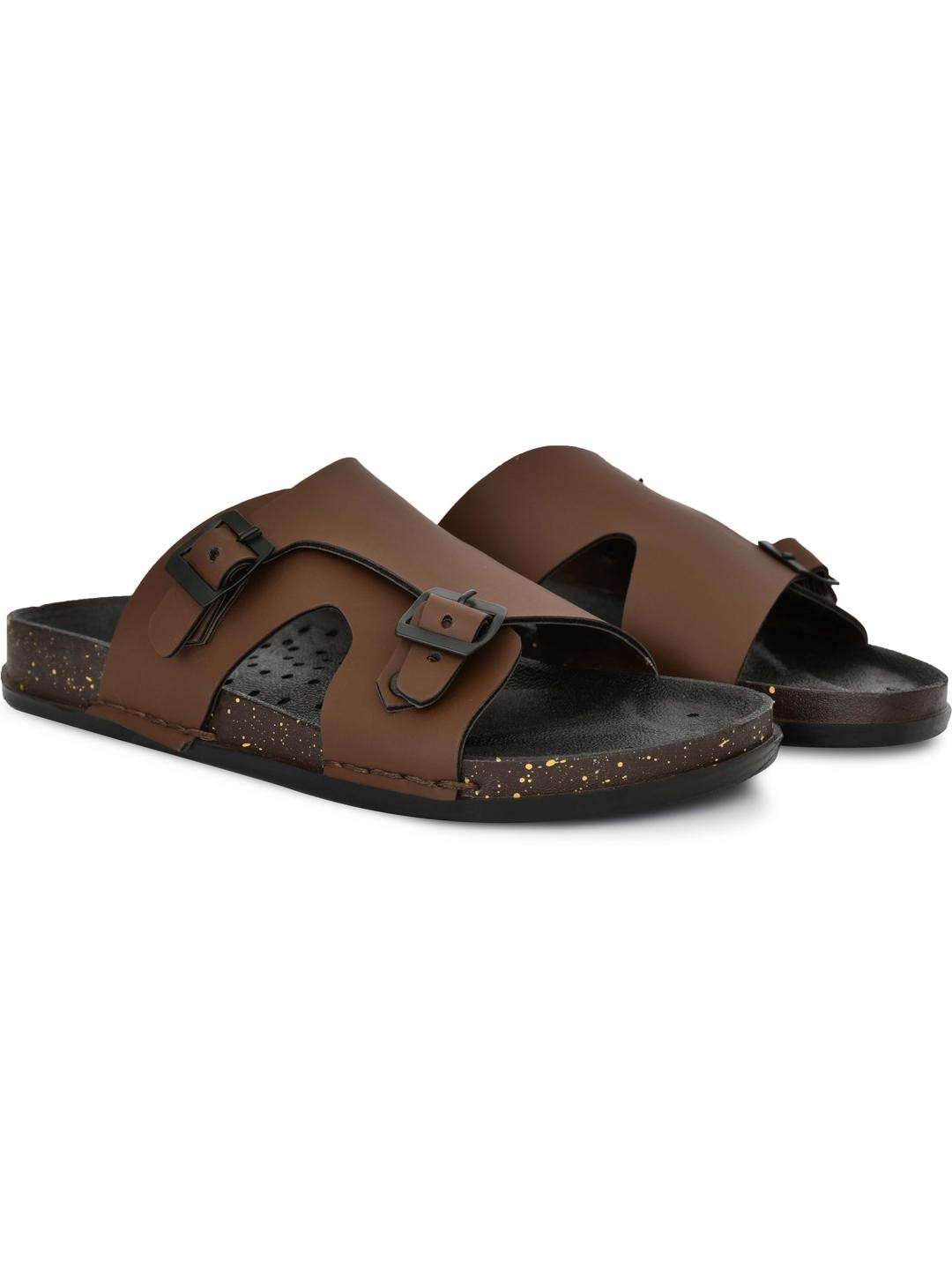 Kerzl Men Brown Synthetic Leather Sandals