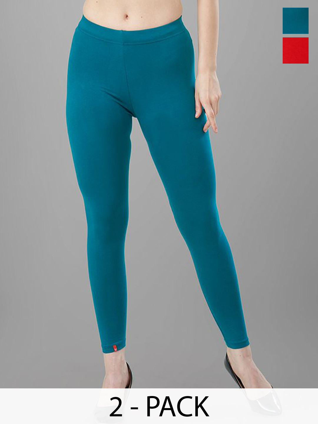 T19 Pack Of 2 Mid-Rise Ankle-Length Leggings