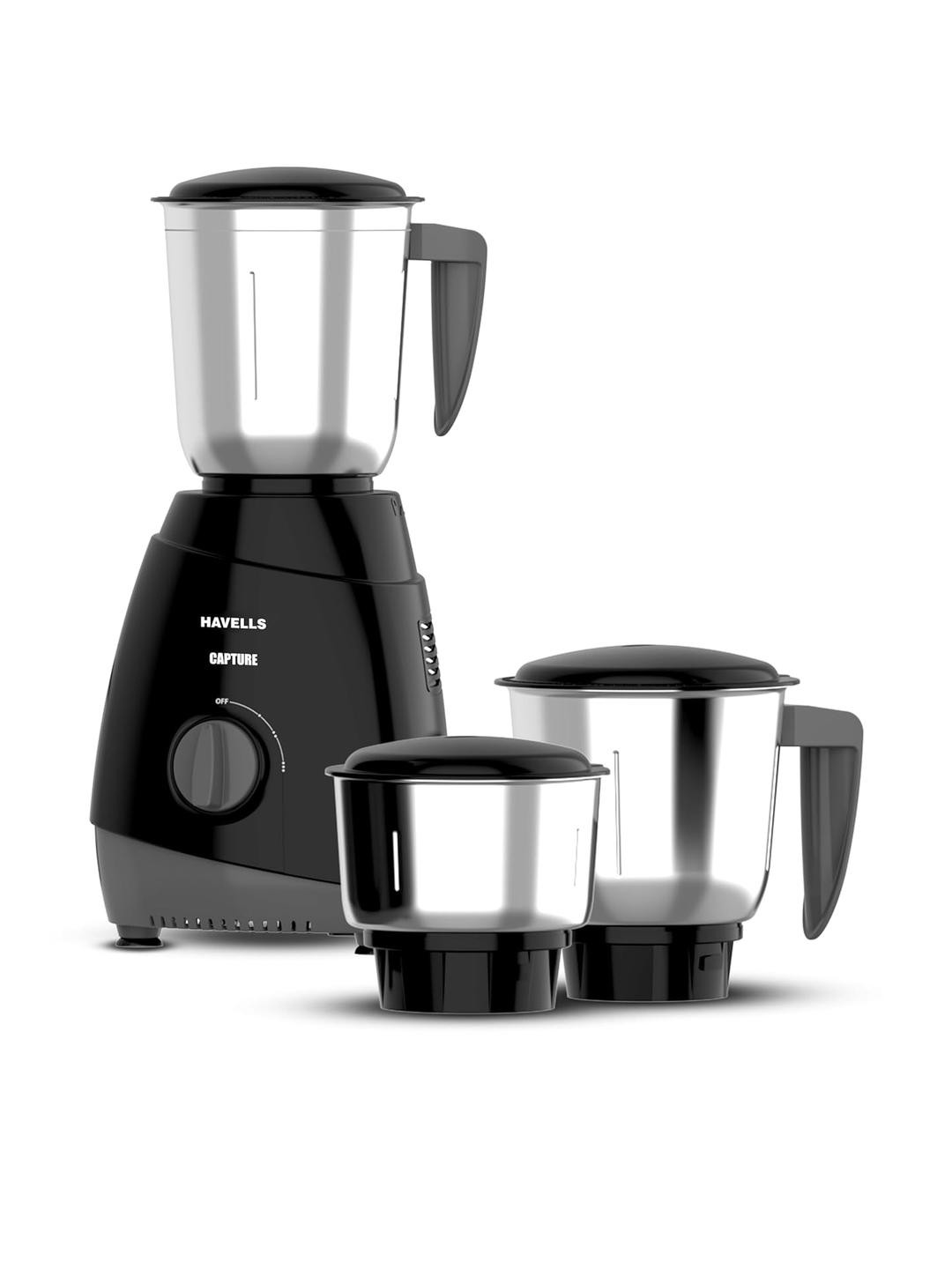 Havells Capture 500W 3 Stainless Steel Jars Mixer Grinder