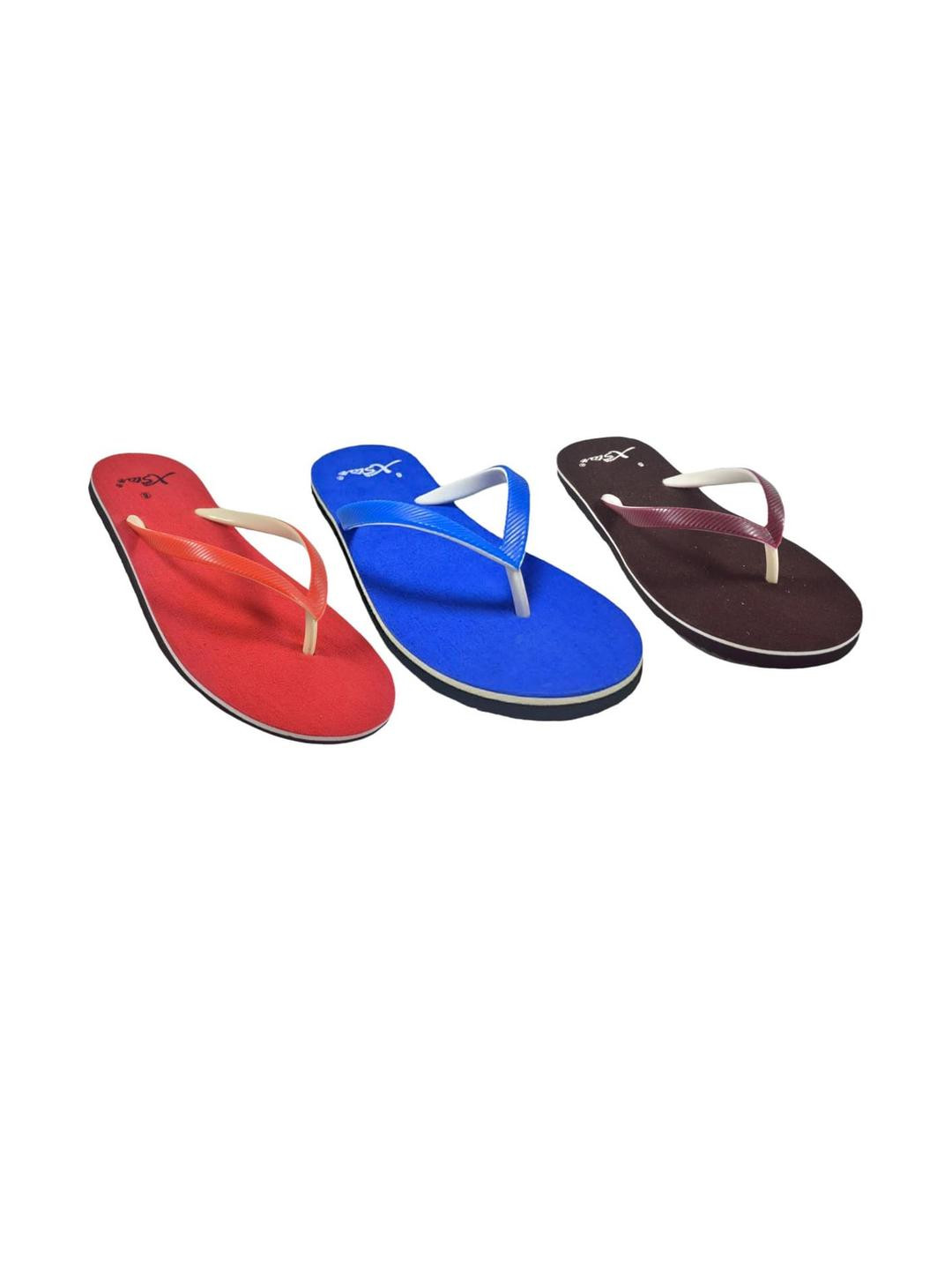 XSTAR Women Rubber Pack Of 3 Thong Flip-Flops